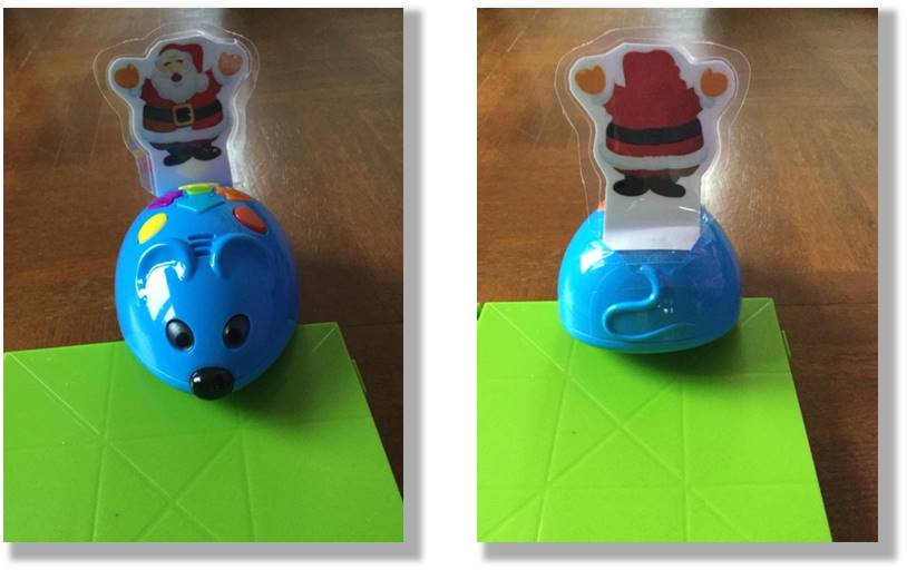 souris avec un Père Noël